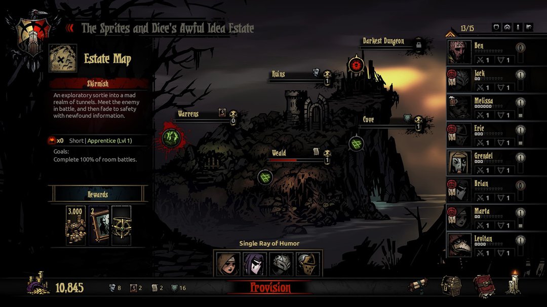 darkest dungeon event name party combo twitter