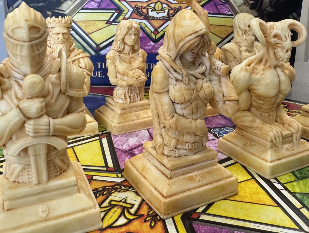 Enthrone Board Game Review Statues Components.jpeg