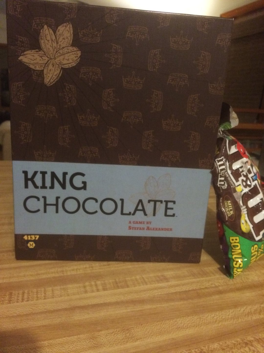 King Chocolate box with M&M's