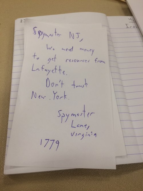 Megagame The World Turned Upside Down Passing Notes.JPG