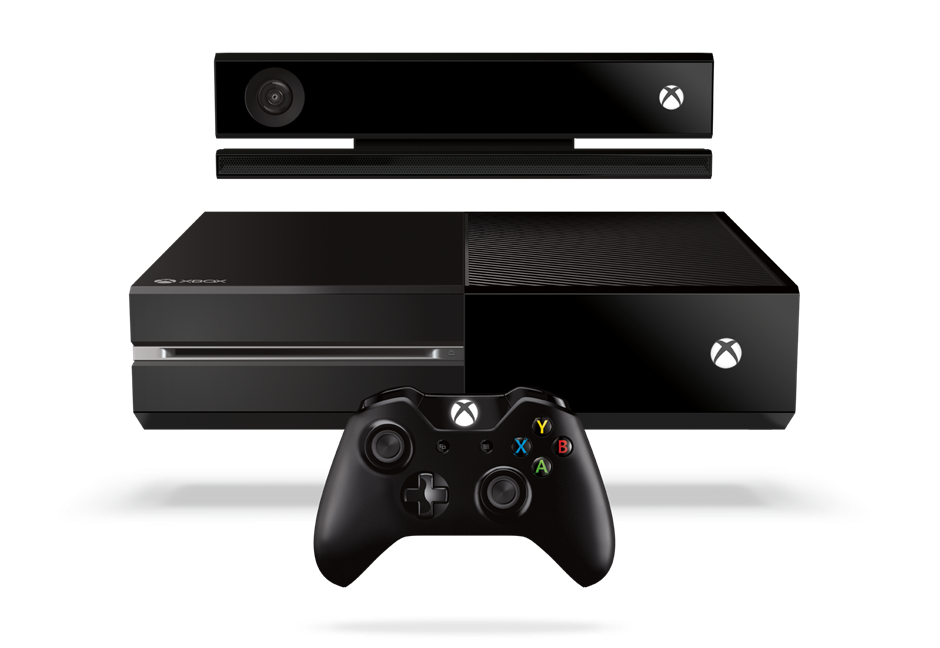 Xbox One Console, Kinect camera, and Controller