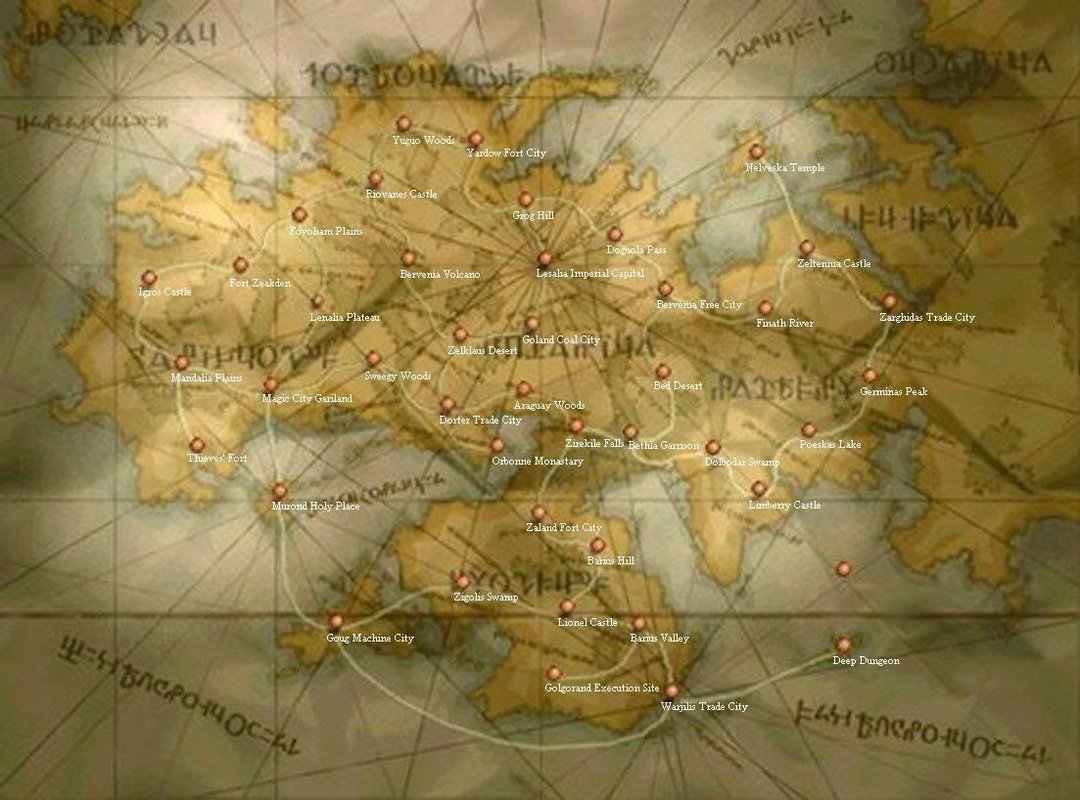final fantasy tactics world map
